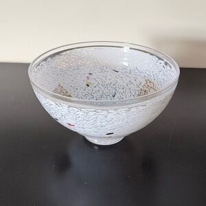 Kosta Boda Elegant White Glass Art Bowl